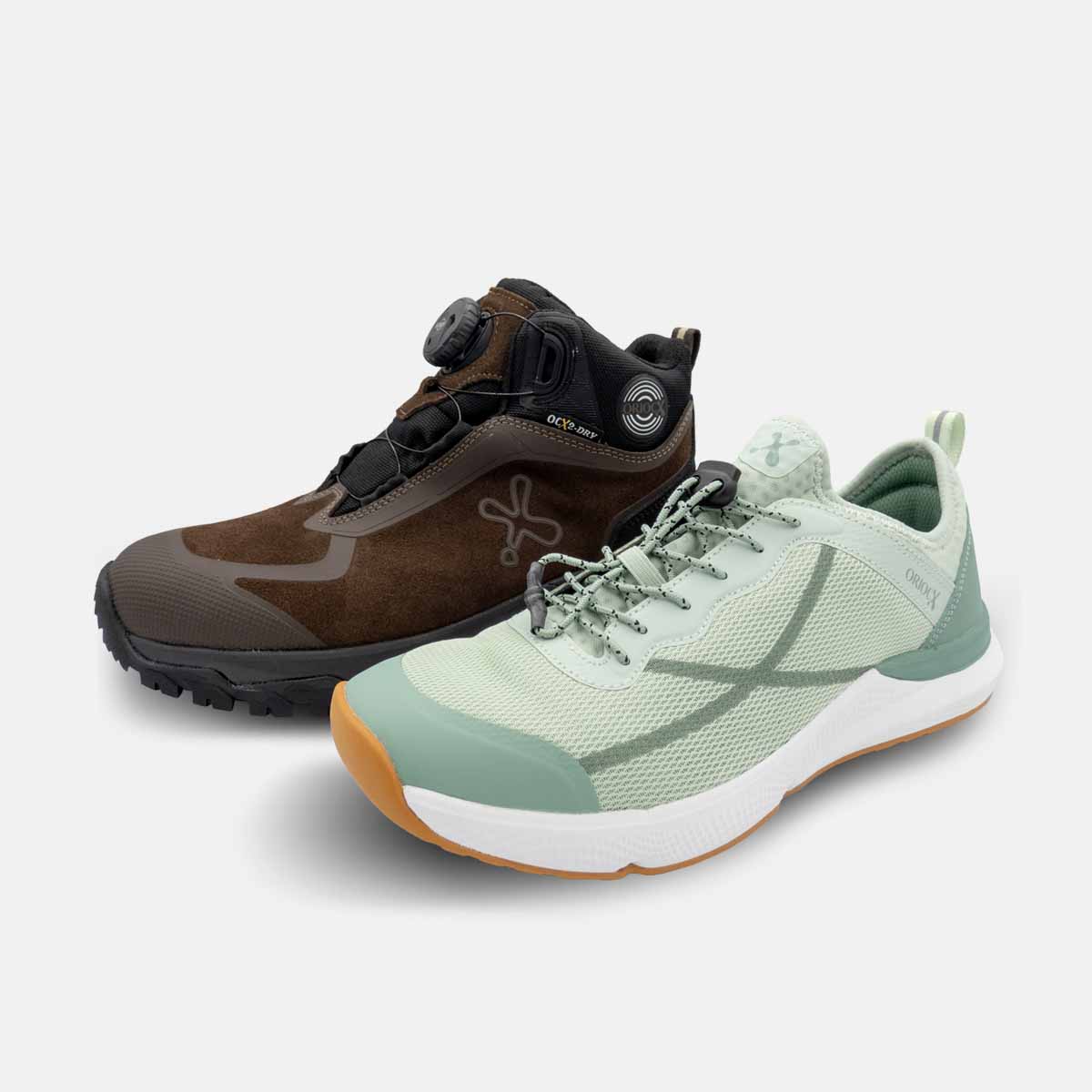 Pack Doble Ruta: Bota BERGASA + Zapato AZORES Verde con 30% dto. + Mochila